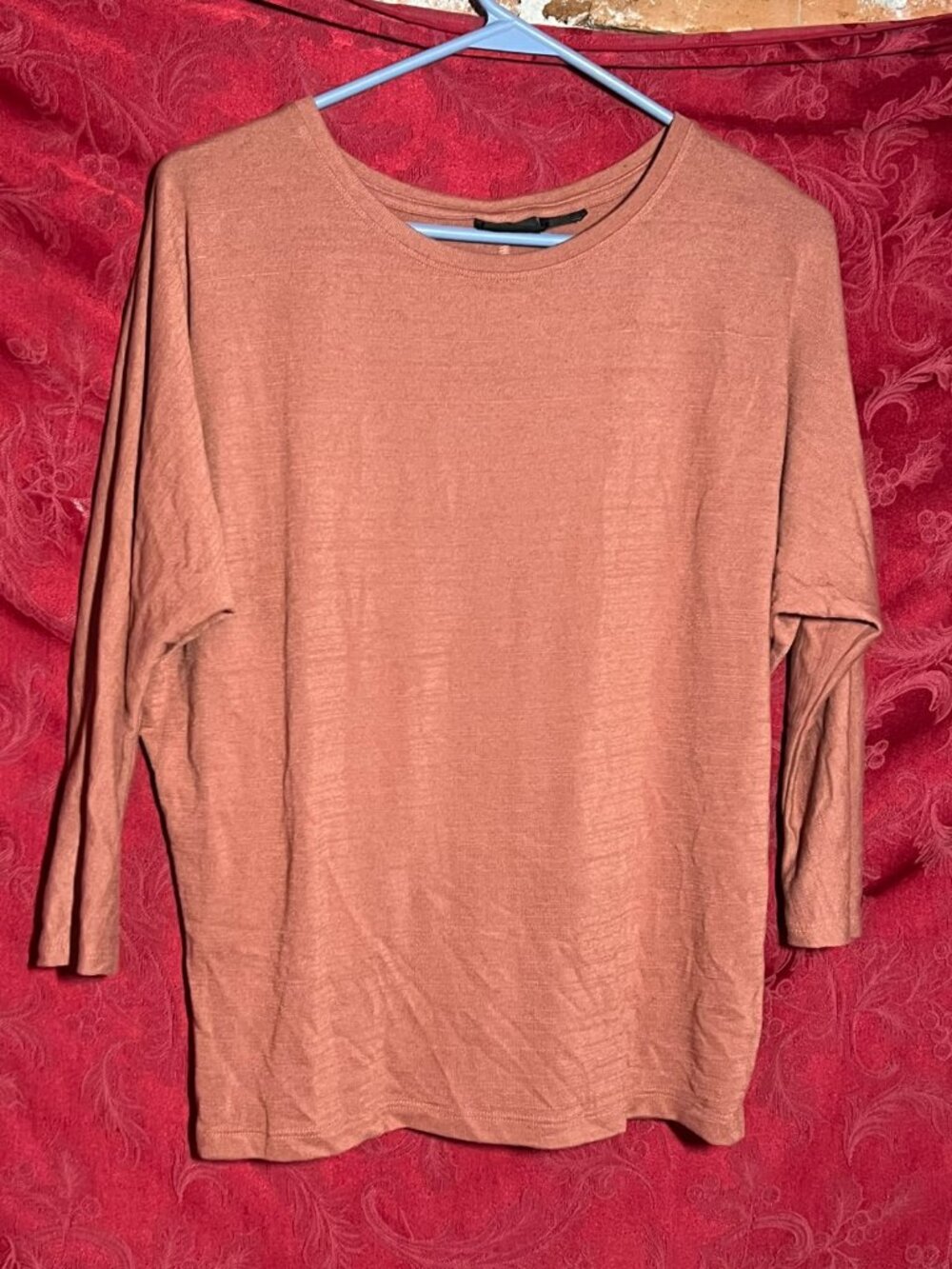 Rachel Zoe Peach Long Sleeve Batwing Top Size M